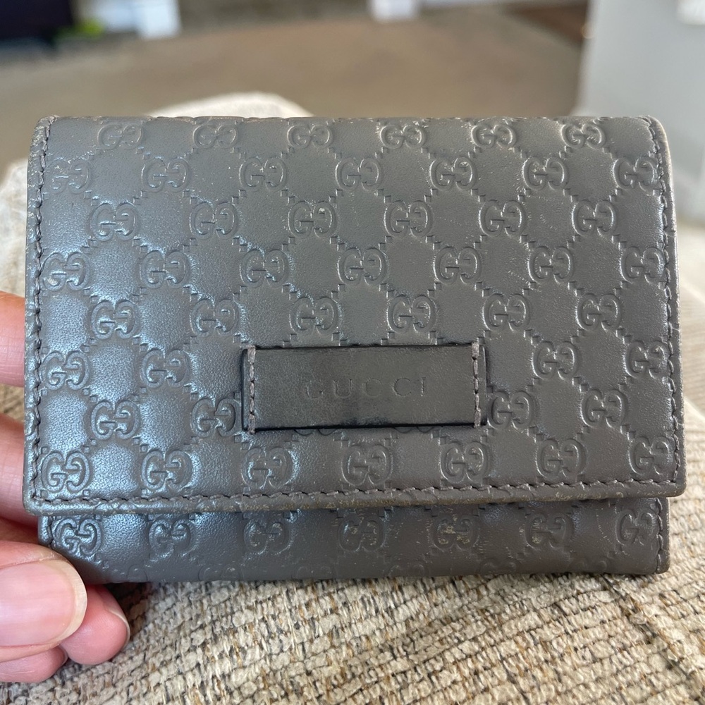 JB001 Gucci Microguccissima Leather card holder wallet